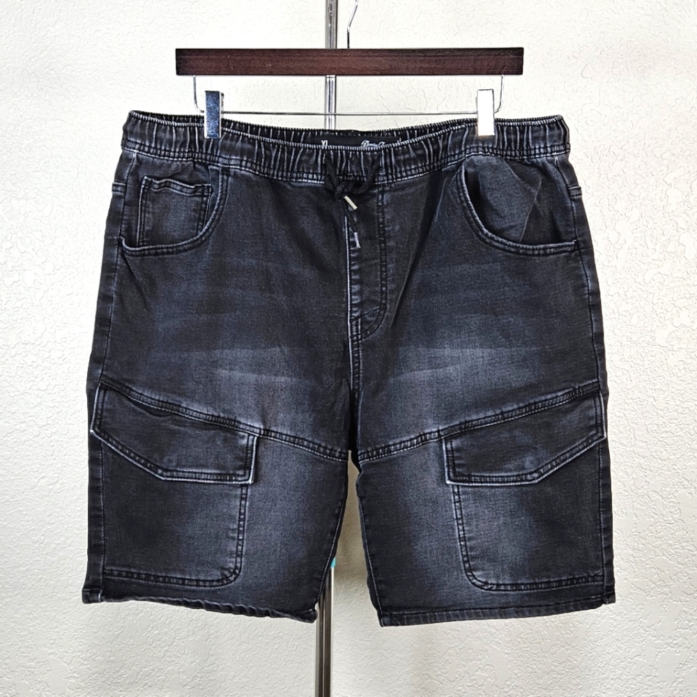 Denim CO est. 1969 Women's cargo shorts XL Size pockets Cotton shabby denim